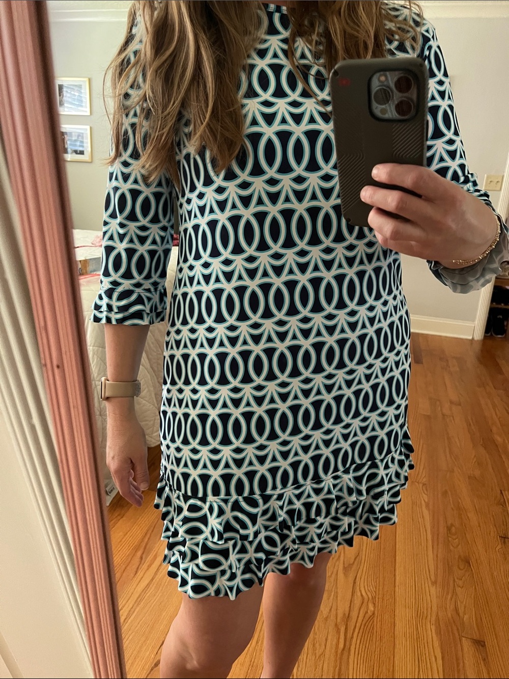 Lulu-B UPF50+ 3/4 sleeve geometric  Dress medium